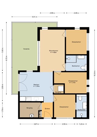Floorplan - Nieuwesluisweg 1A706, 4511 RG Breskens